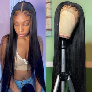 Perruques frontales en dentelle HD 13x6 de 50 à 40 pouces, cheveux indiens pré-épilés et nœuds décolorés, sans colle, perruques en cheveux humains pour femmes noires - Product Image 4