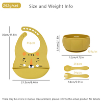 Bavoir bébé en silicone alimentaire imperméable personnalisé avec récupérateur de nourriture, taille réglable, bol d'alimentation souple pour nouveau-né