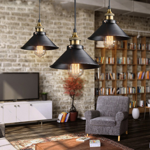 Suspensions Industrielles Vintage Rétro Lampe Suspendue Rétro LED pour Loft Cuisine Bar Restaurant Café en Fer - Product Image 5