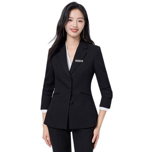 Women's Wool <b>Blend</b> Suit Set Polyester Fabric Anti-Wrinkle Business Formal Workwear Commute Professional Uniform - Product Image 5