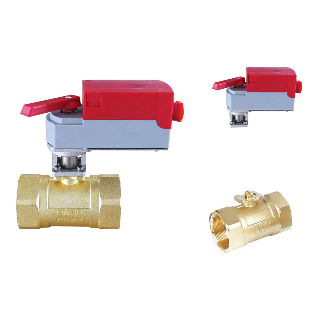 Brass material Motorized Ball Valves DN25 Motorized Valve for Heating, Air-Conditioning