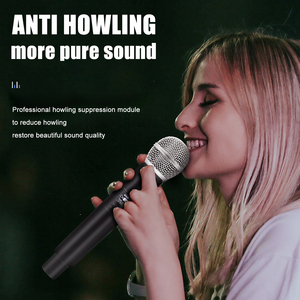 Wireless Dynamic Microphone System Portable Handheld Karaoke Microphone with Built-in Li Battery for <b>Singing</b> - Product Image 2