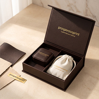 Boîte d'emballage magnétique pour bijoux en carton brun avec logo personnalisé, recyclable, rigide, avec insert en EVA