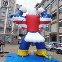 Feux d'artifice publicité personnalisée 20 pieds de haut géant gonflable drapeau américain aigle homme ballon
