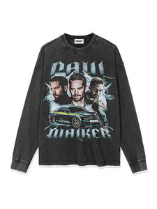 פול הליקר גברים של חולצת טריקו אורגנית מותאמת אישית לגברים חולצות במשקל 250gsm שטוף בסגנון קיץ עתיק בגודל בינוני 100% כותנה חולצת טריקו - Product Image 5