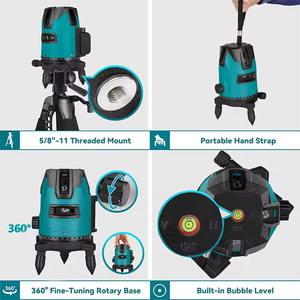 Nivel láser de alto rendimiento de 2-3-5 líneas, puntero láser verde, herramienta de medición, nivel láser Diy operado por batería - Product Image 5