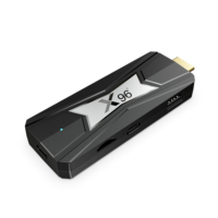 X96NEO Android 14 Amlogic S905X5M TV Stick 2GB/16GB 4GB/32GB Dongle TV Box avec 2.4G/5G BT 5.X et télécommande vocale BT