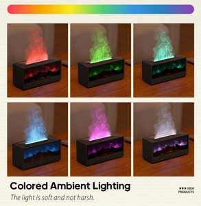 Xách tay Lò sưởi khuếch tán hương thơm khuếch tán tinh dầu khuếch tán USB ngọn lửa không khí tạo độ ẩm hương liệu than đốt YS - Product Image 6