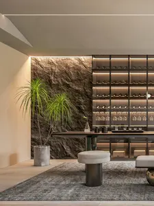 عرض كحول الخشب مخصص متجر ويسكي التصميم الداخلي متجر النبيذ المناسب عرض تصميم - Product Image 5