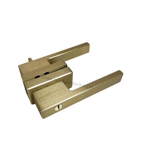 ตัวล็อคประตูกระจกกรอบอลูมิเนียมบางและไร้กรอบพร้อมที่จับดึงหมุนดีไซน์ทันสมัยจากโรงงานโดยตรง - Product Image 4