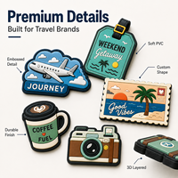 Badge en caoutchouc souple PVC pour valises, appareils photo et bagages – Motif avion – Idéal pour les voyages et les vacances