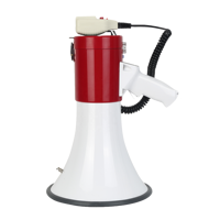 Mégaphone portable haute puissance ER-66USB avec enregistrement USB, sirène intégrée, en plastique, rechargeable