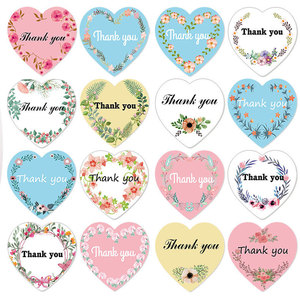 Popolare etichetta di ringraziamento amore a forma di cuore adesivo per scatola regalo e carta - Product Image 2