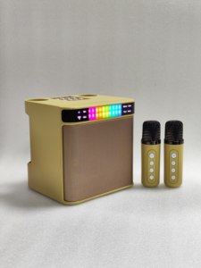 ลำโพงคาราโอเกะบลูทูธแบบพกพา ไมโครโฟนไร้สายคู่ ไฟ RGB รองรับ OEM ODM ขายส่ง - Product Image 3