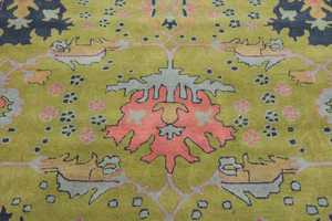 Tapis oriental transitionnel floral 9x12 tapis de salle à manger tufté à la main en laine tapis personnalisés disponibles - Product Image 2