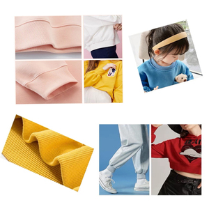 Tela de cuello de punto de costilla de algodón con cuello simulado teñido de hilo Jacquard personalizado para Polos y camisetas para niños - Product Image 6