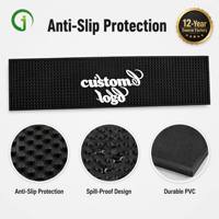 Tapis de bar en PVC personnalisé Ensemble d'accessoires de tapis de service en caoutchouc avec paille pour boire en promotion