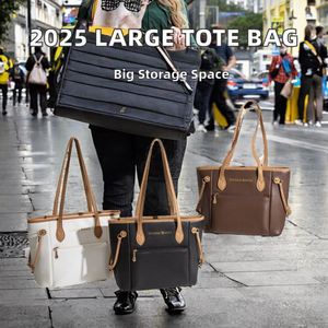 Bolso de lujo para mujer en cuero PU, modelo tote elegante con asa superior y doble asa, inspirado en diseñadores renombrados. - Product Image 2