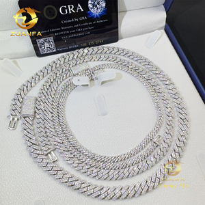 핫세일 다이아몬드 테스터 5mm 8mm 10mm 폭 다이아몬드 테스터 아이스드 아웃 힙합 FL 모이사나이트 쿠반 링크 체인&팔찌 - Product Image 5