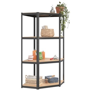 Étagères en métal robustes avec support de rangement en MDF Étagère d'angle de 90cm Étagère de <span class=keywords><strong>garage</strong></span> en fer Étagère d'angle multiple Matériau en acier - Product Image 6