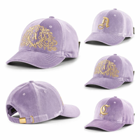 Fabricante de Gorras de Terciopelo de Lujo Bordadas Personalizadas, Gorra de Béisbol de 6 Paneles con Bordado 3D en Relieve de Terciopelo Premium