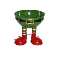 Grosir Pot Natal Pot tanaman besi pot bunga Santa Pot bunga logam