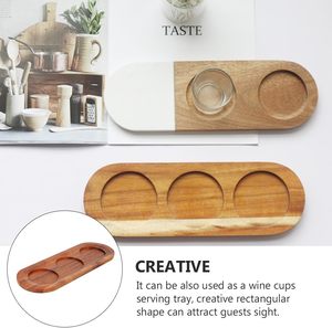 Bandeja para servir taza de cerveza de madera con 3 agujeros soporte para especias decoración pintada con láser bandeja de tablero de estilo de <span class=keywords><strong>amor</strong></span> en caja - Product Image 2
