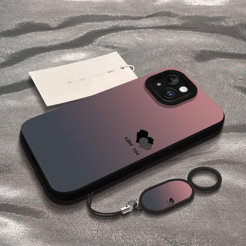 Pupil - Black - Gradient Pink Heart Ring Buckle