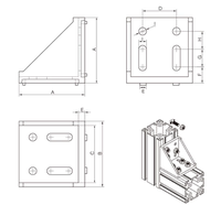Profilé d'angle en aluminium 6063 T5 anodisé anti-corrosion pour cadre d'armoire, découpe et poinçonnage sur mesure, contactez CS avant commande