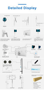 หน้าจอสัมผัสขนาด27นิ้วแบบพกพาขาตั้งทีวีอัจฉริยะแบบอินเตอร์แอคทีฟแอนดรอยด์ WIFI สมาร์ททีวีตั้งพื้นเคลื่อนย้ายได้สำหรับยิม - Product Image 4