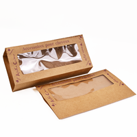 Boîte d'emballage en papier kraft personnalisée avec fenêtre transparente avec votre logo Boîte d'emballage en papier kraft