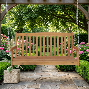Silla Colgante de Madera Resistente a la Intemperie para Exteriores, Estilo Moderno, para Jardín, Patio, Terraza, Villa, Hotel, TPF - Product Image 3