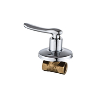 Robinet solaire mural dissimulé en laiton pour usage domestique moderne, accessoires de robinetterie pour cuisine, salle de bain, douche, vanne de contrôle de débit d'eau