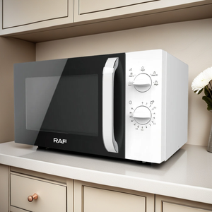 <span class=keywords><strong>Four</strong></span> à <span class=keywords><strong>micro</strong></span>-ondes RAF 23L avec prise EU, plateau tournant, fenêtre de visualisation, fonction grill, dégivrage, contrôle par minuterie, pour cuisine, maison, bureau - Product Image 1