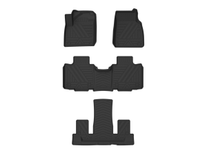 Autobo pour <span class=keywords><strong>Ford</strong></span> Equator <span class=keywords><strong>2021</strong></span> 6 places Tapis de sol de voiture tout temps TPE Ensemble complet 100% imperméable Facile à nettoyer - Product Image 1