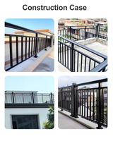 Balustrades et rampes en fer et aluminium de conception moderne, personnalisées, avec revêtement en poudre, décoratives, pour escaliers et balcons.