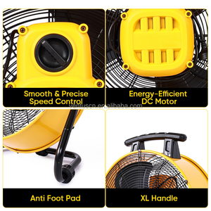 Ventilateur sur pied en métal à grande vitesse de 18 pouces avec <span class=keywords><strong>3</strong></span> pales en aluminium, vent puissant - Product Image 3