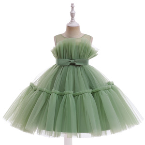 Nuevo Vestido de Tul con Lazo para Niñas, Estilo Princesa, para Fiesta de Cumpleaños, Actuación en Escenario, Traje Elegante para Concurso, 2026 - Product Image 2