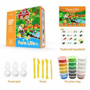 Juguetes de <span class=keywords><strong>plastilina</strong></span> para niños de calidad 2025, luz mágica, tema de vida de <span class=keywords><strong>granja</strong></span>, herramientas de arcilla súper ligeras para proyectos de manualidades, manualidades sin hornear - Product Image 4