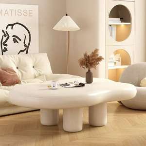 <b>Modern</b> Floating <b>TV</b> Cabinet - Cream Style Living Room Storage Console - Product Image 3