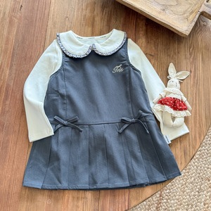 Child Star Circle Girls School Style Dress Long Sleeve Pleated Skirt Autumn Washable Baby Girl Outfit - Product Image 2