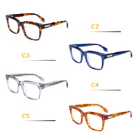 Gafas Rectangulares Clásicas Vintage Retro con Remaches, Monturas de Acetato de Alta Calidad, Unisex