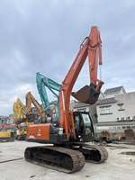 Excavatrice sur chenilles hydraulique Hitachi ZX200-6 d'occasion, 20 tonnes, d'origine japonaise, faible nombre d'heures de fonctionnement, moteur robuste, pompe, roulement