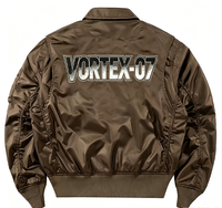 Blouson aviateur en cuir véritable Top Gun CWU-36 - Zippé, brodé, style streetwear, service OEM