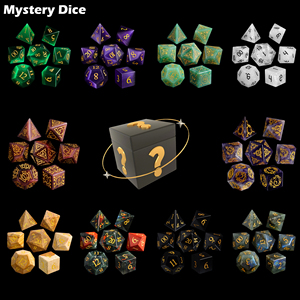 Dados Poliédricos Misteriosos Sorpresa de Fábrica con MOQ Bajo, Hechos a Mano, 7 Piezas, Mini Piedras Preciosas Naturales, Personalizables para Juegos de Rol DND - Product Image 1