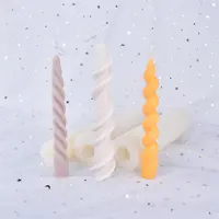 Handmade Spiral Taper Candles - Set of 2 Twisted Candle Wax 9.5 Inch Tall  for Home Decoration Holiday Wedding Party