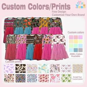 Abito Tutu a Due Strati per Bambine con Maniche Lunghe, Prezzo all'Ingrosso OEM/ODM, <span class=keywords><strong>Motivi</strong></span> Personalizzati, <span class=keywords><strong>Vestito</strong></span> in <span class=keywords><strong>Tulle</strong></span> per Feste di Compleanno e Autunno - Product Image 3