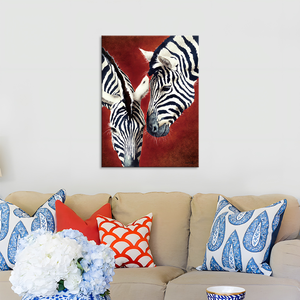 Pittura moderna per la decorazione della stanza dei bambini pittura su tela stampata semplice animale zebra in bianco e nero - Product Image 5