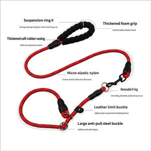 Correa de Nailon para Perros, Cadena Tipo P, Collar de Cuerda, Correa Resistente para Perros de Raza Pequeña, Mediana y Grande, Teddy, Corgi, Border <span class=keywords><strong>Collie</strong></span> - Product Image 3