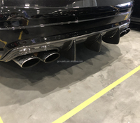 Aileron de lèvre arrière en Fiber de carbone Style KB avec lumière pour Audi A7 S7 diffuseur de lèvre de pare-chocs arrière16-18